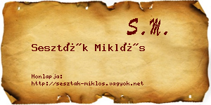 Seszták Miklós névjegykártya